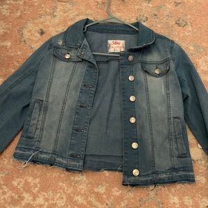 Destressed justice blue Jean jacket